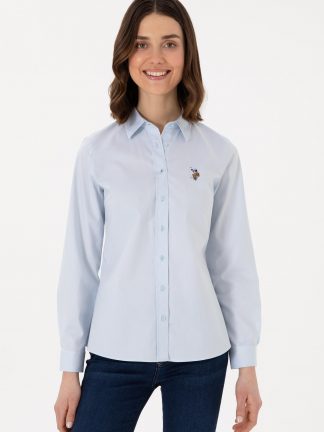 شومیز زنانه آبی روشن یو اس پولو