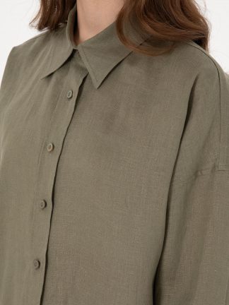 شومیز زنانه خاکی روشن پیرکاردین