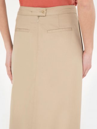 دامن ماکسی خاکی روشن یو اس پولو