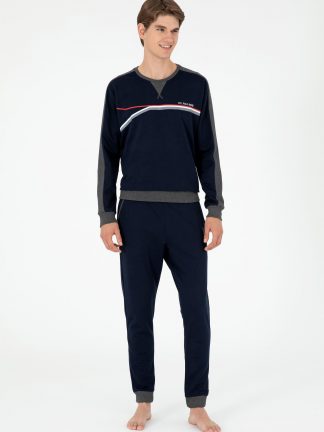 لباس راحتی مردانه سرمه ای یو اس پولو