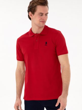پولوشرت مردانه قرمز یو اس پولو