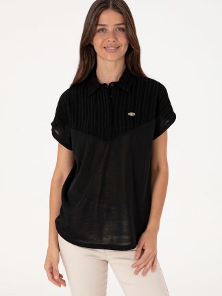 پولوشرت زنانه مشکی یو اس پولو