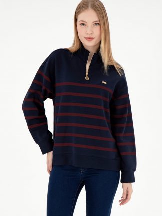 سویشرت زنانه سرمه ای یو اس پولو