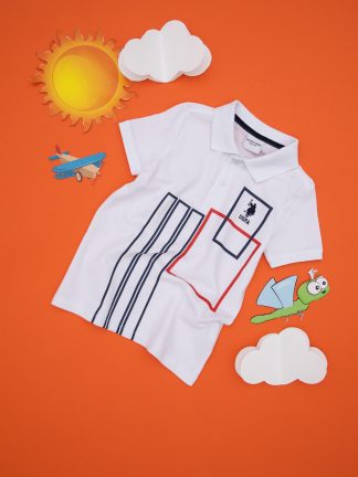 پولوشرت پسرانه سفید یو اس پولو