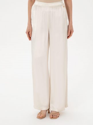 شلوار پارچه ای زنانه بژ پیرکاردین