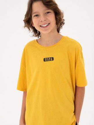 تی شرت پسرانه زعفرانی یو اس پولو