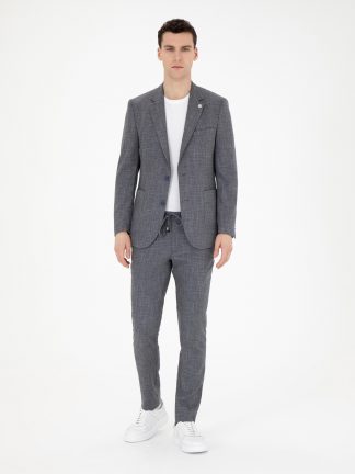 کت و شلوار مردانه سرمه ای پیرکاردین