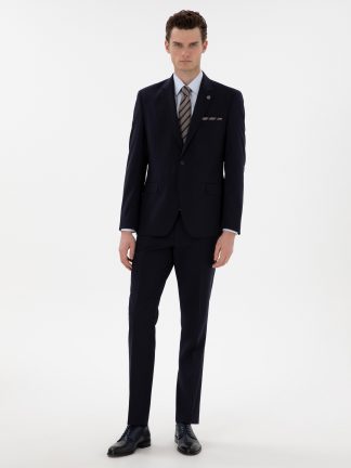 کت و شلوار مردانه سرمه ای پیرکاردین