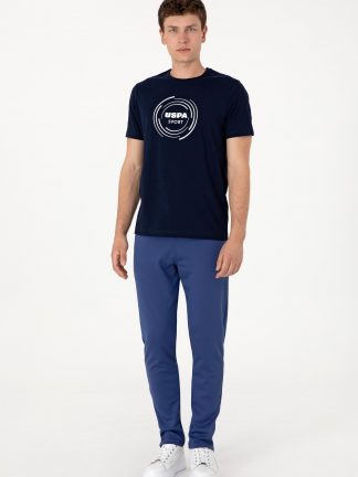 شلوار راحتی مردانه آبی لاجوردی روشن یو اس پولو