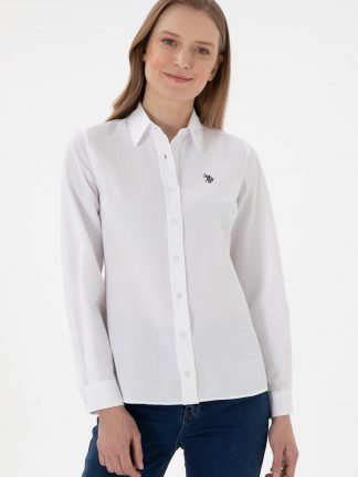 شومیز زنانه سفید یو اس پولو