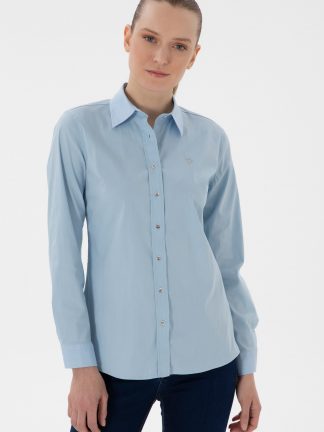 شومیز زنانه آبی روشن یو اس پولو