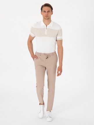 شلوار پارچه ای مردانه بژ پیرکاردین