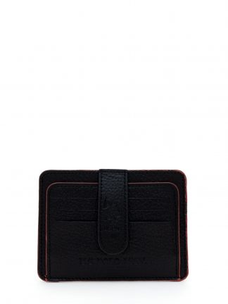 کیف پول و کارت مردانه مشکی یو اس پولو