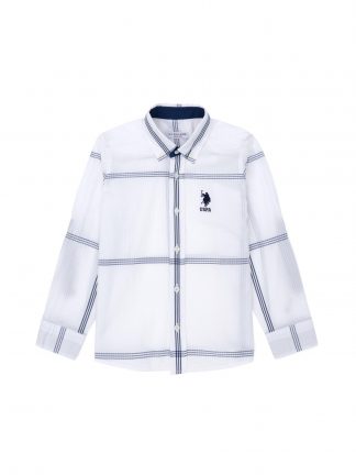 پیراهن پسرانه سفید یو اس پولو