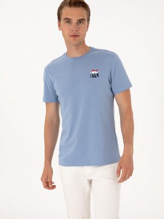 تی شرت مردانه آبی یو اس پولو