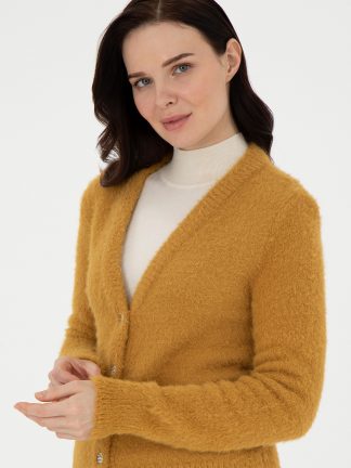 ژاکت زنانه زعفرانی پیرکاردین