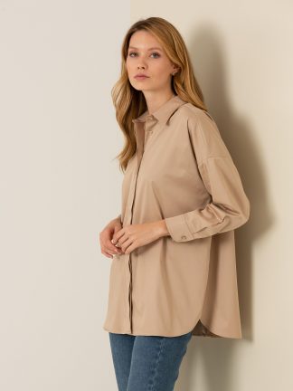 شومیز زنانه بژ پیرکاردین