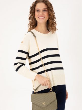 کیف زنانه خاکی روشن یو اس پولو