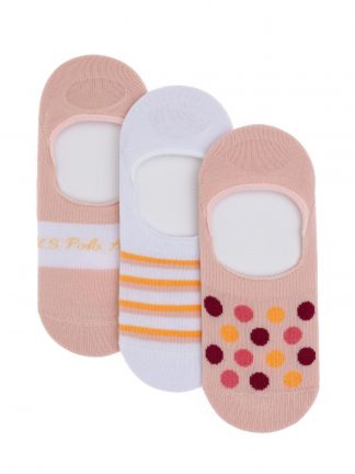 جوراب زنانه صورتی پودری یو اس پولو
