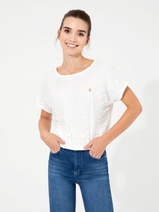 بلوز و شومیز زنانه سفید پیرکاردین