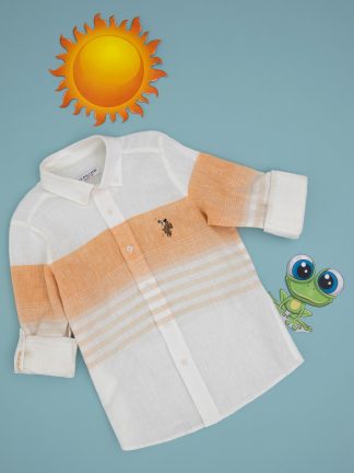 پیراهن پسرانه خربزه ای یو اس پولو