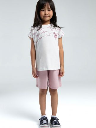 لباس خواب دخترانه سفید یو اس پولو