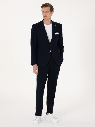 کت و شلوار مردانه سرمه ای پیرکاردین