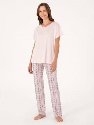 لباس خواب و لانژره زنانه صورتی پودری پیرکاردین