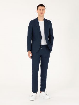 کت و شلوار مردانه سرمه ای پیرکاردین