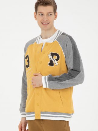 ژاکت مردانه خردلی یو اس پولو