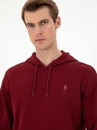 هودی مردانه زرشکی یو اس پولو