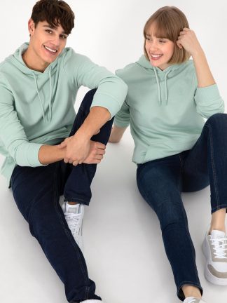 هودی مردانه آبی فیروزه ای یو اس پولو