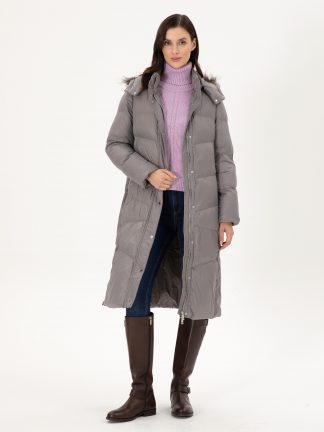 کاپشن زنانه خاکستری پیرکاردین