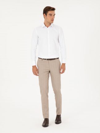 شلوار پارچه ای مردانه بژ پیرکاردین