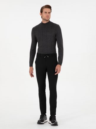 شلوار کتان مردانه مشکی پیرکاردین