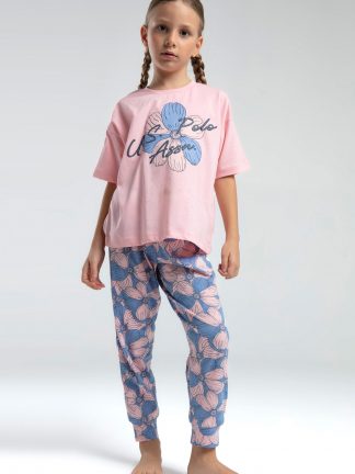 لباس خواب دخترانه سالمون یو اس پولو