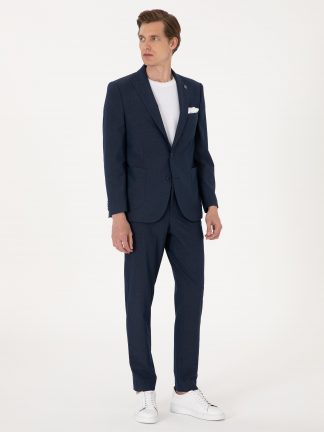 کت و شلوار مردانه سرمه ای پیرکاردین