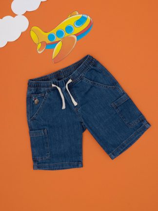 شلوارک پسرانه آبی یو اس پولو