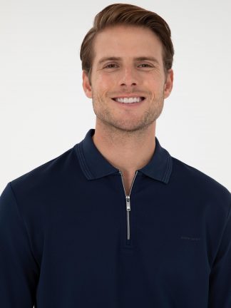 سویشرت مردانه سرمه ای پیرکاردین