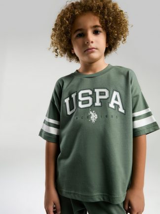 لباس خواب پسرانه سبز تیره یو اس پولو