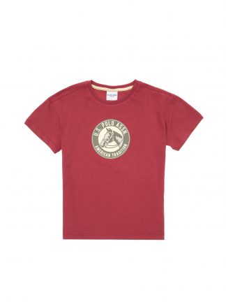 تی شرت پسرانه آلبالویی یو اس پولو