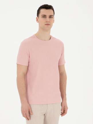 تی شرت مردانه صورتی پیرکاردین