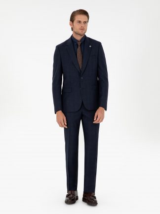 کت و شلوار مردانه سرمه ای پیرکاردین