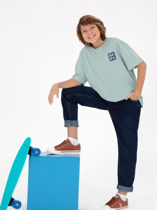 تی شرت پسرانه آبی فیروزه ای یو اس پولو