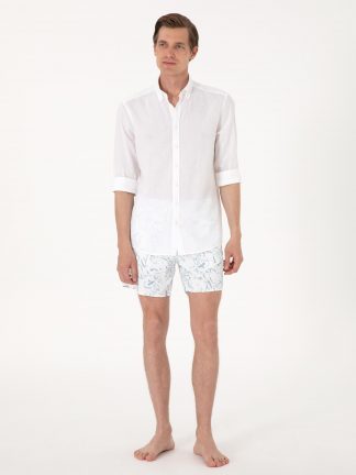 مایو مردانه آبی روشن پیرکاردین