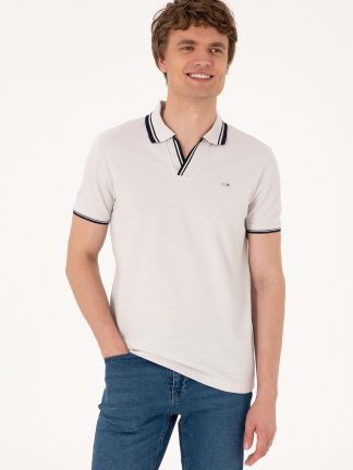 پولوشرت مردانه خاکستری روشن یو اس پولو