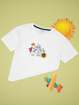 تی شرت پسرانه سفید یو اس پولو