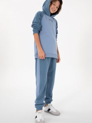 شلوار راحتی پسرانه آبی تیره یو اس پولو