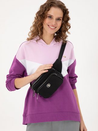 کیف کمری زنانه مشکی یو اس پولو