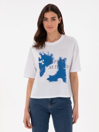 تیشرت زنانه سفید پیرکاردین